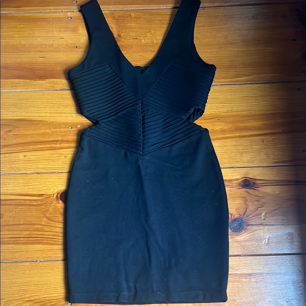 Parker Black Sleeveless V-Neck Bodycon Dress